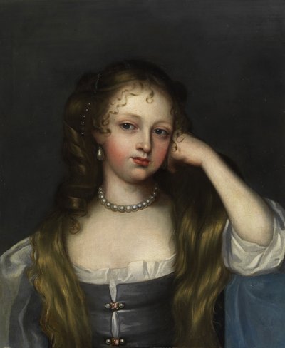 Portret van de koninklijke minnares Nell Gwyn door Mary Beale